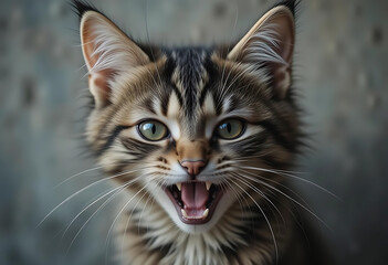 close up portrait of a cat
