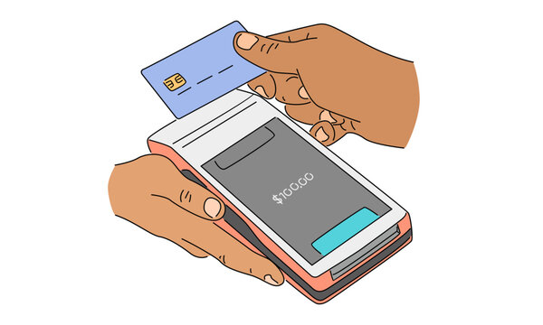 credit card payment terminal transaction clip art preview