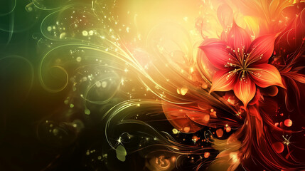 Luxury Colorful Floral Background Wallpaper