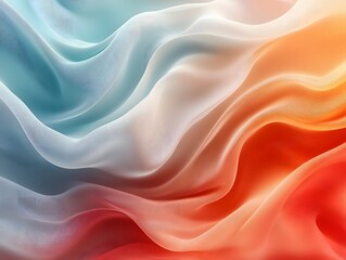 Obraz premium A stunning visualization of abstract gradient waves unfolds, where soft curves and bold colors intertwine