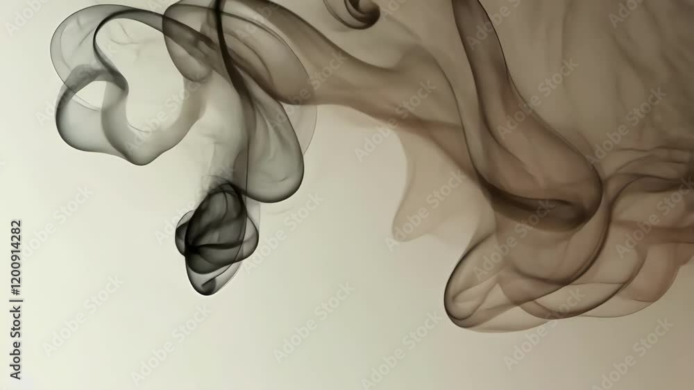 Poster abstract smoke swirls create flowing patterns, evoking a sense of elegance and tranquility in motion
