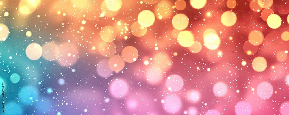 Poster Ethereal watercolor concept. Vibrant abstract background with colorful bokeh effects for creative use.