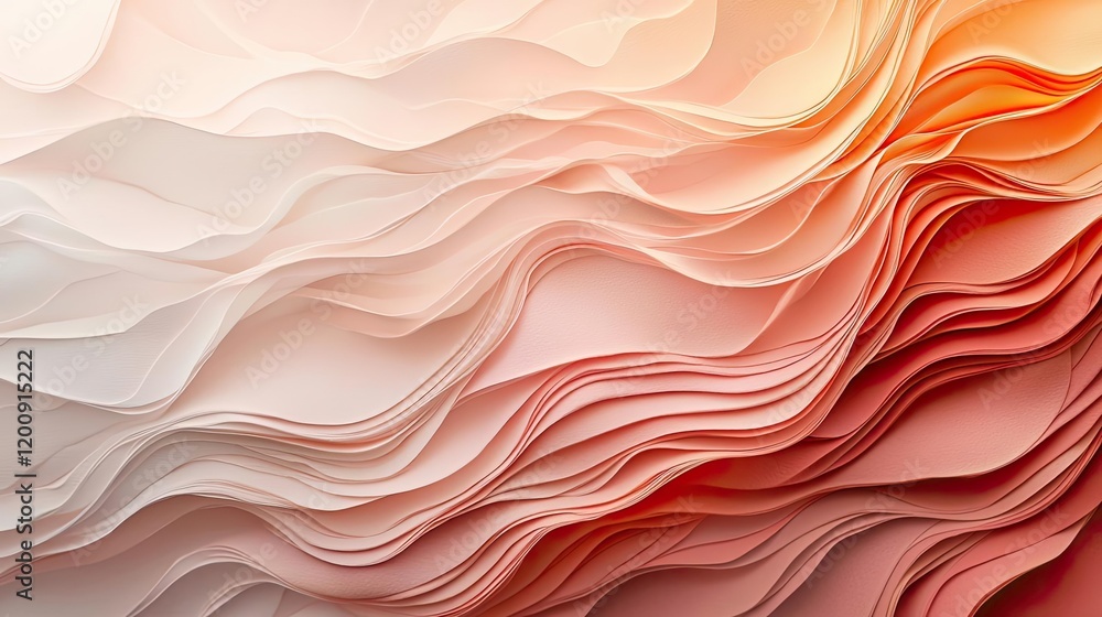 Aufkleber ethereal watercolor concept. abstract wavy background with smooth gradients and layered paper textur