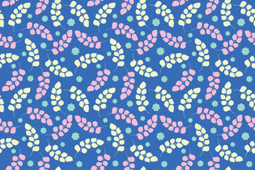Naklejka premium Blue Leaf Background