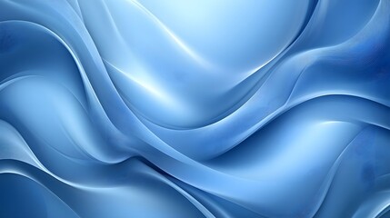 Obraz premium Abstract Blue Waves Smooth Flowing Design