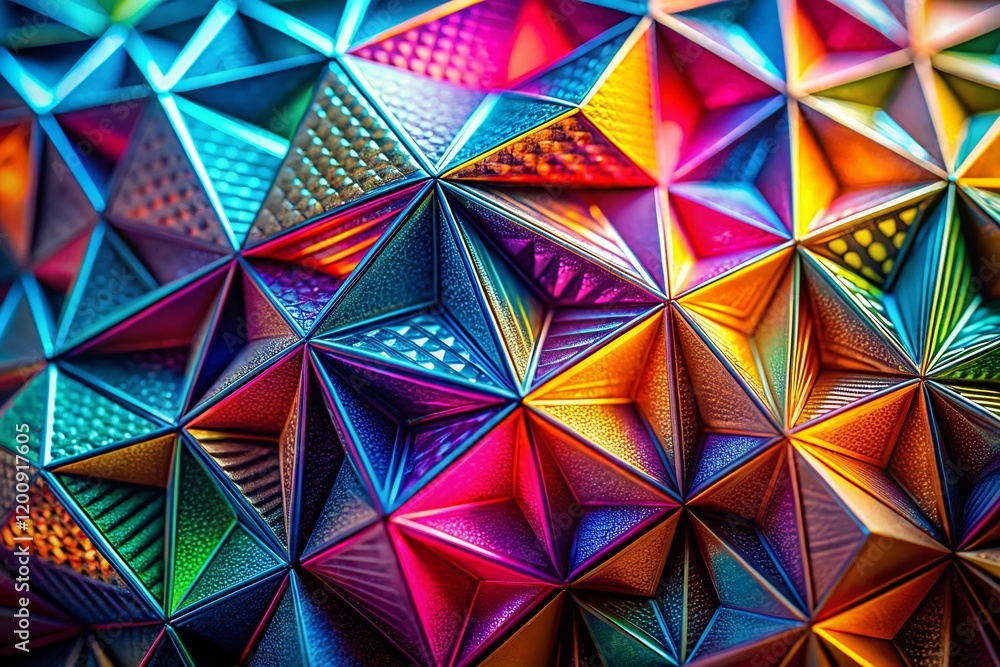 Aufkleber abstract gradient geometric shapes macro photography - colorful background texture