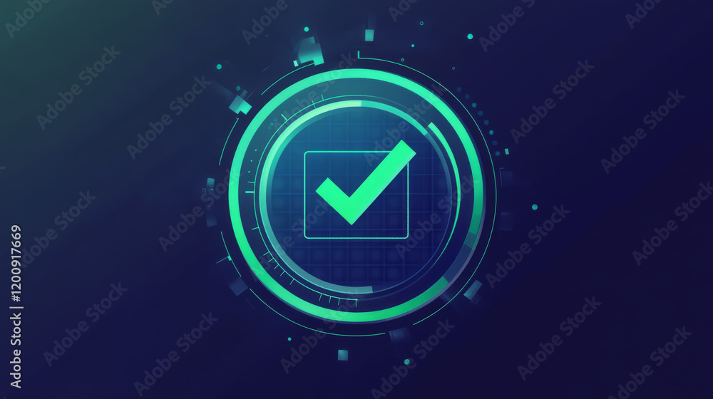 Aufkleber 3d check icon, checklist tick, done mark. vector realistic plastic style checkmark, symbol of select