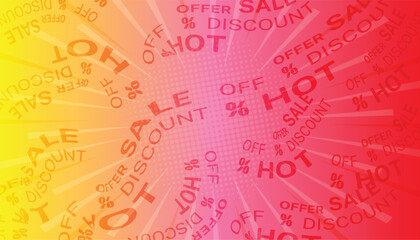 sale type comic background with ray glow for e-commerce signs retail shopping, advertisement business agency, ads campaign marketing, backdrops space, landing pages, header webs, motion animation