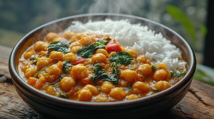 Delicious Plant-Based Chickpea Curry with Spinach