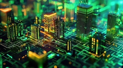 Cyberpunk Cityscape: A Digital Metropolis Illuminated