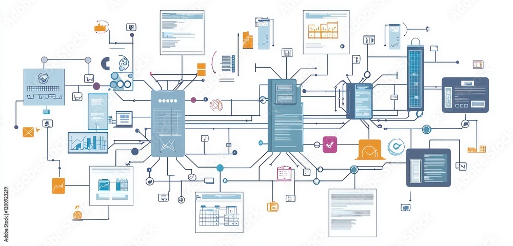 Aufkleber a business workflow diagram demonstrates the role of automation in digital transformation.