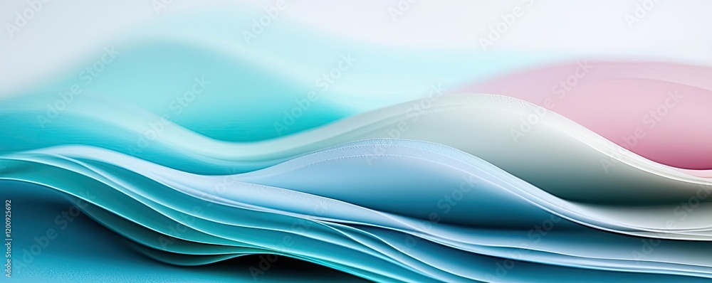 Poster ethereal watercolor concept. abstract colors of paper create a serene, flowing wave-like background 
