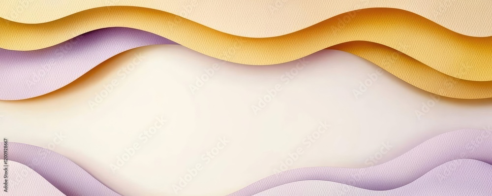 Poster geometric watercolor concept. a colorful abstract wave pattern design with warm shades of orange and