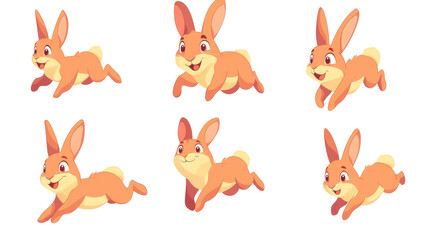 Adorable Cottontail Bunnies Bounding in Spring Joy Generative AI