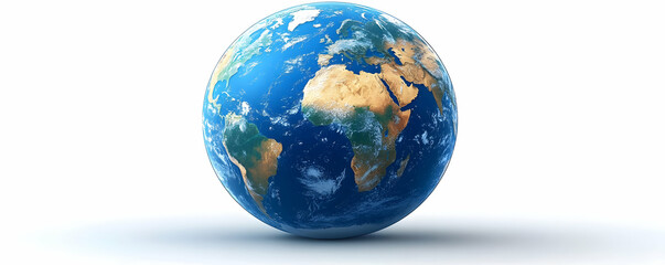 Global Earth, White Background,  International Use
