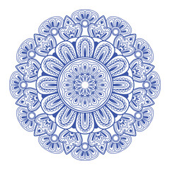 ornamental ornament Color Mandala Indian and Chinese Floral Vector