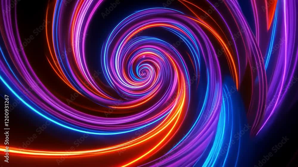 Poster vivid swirling colors create hypnotic motion, showcasing dynamic light patterns in an energetic, abs