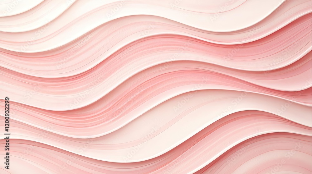 Poster Light pink watercolor idea. Abstract wave pattern in soft pink tones for creative design and background use.