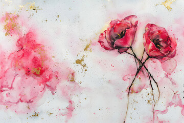 A romantic watercolor background