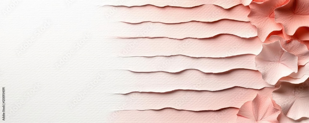 Poster light pink watercolor idea. abstract pink paper texture with layered waves creating a soft aesthetic