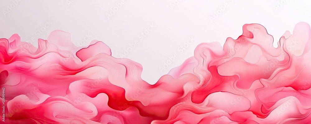 Poster light pink watercolor idea. abstract pink wave design with soft flowing shapes for creative backgrou