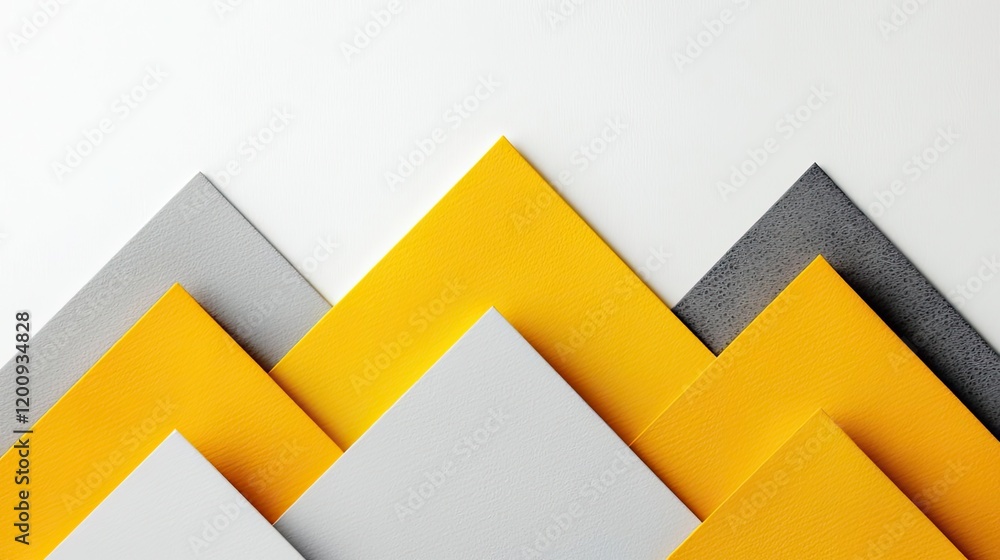 Poster geometric watercolor concept. colorful paper shapes arranged in an abstract composition for creative