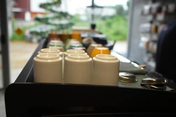 Italian espresso machine in a restaurant, Espresso machine