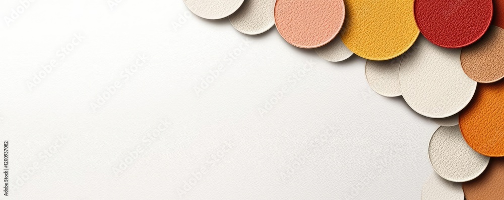 Poster Geometric watercolor concept. Colorful circular patterns create a modern and vibrant visual effect on a minimal background.