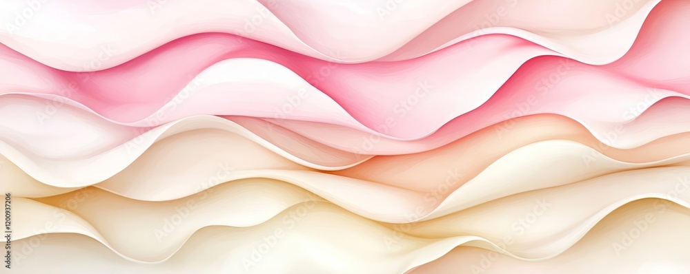 Poster light pink watercolor idea. a soft gradient of wavy textures in pastel colors, perfect for backgroun