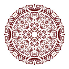 ornamental pattern Color Mandala Indian and Chinese Floral Vector