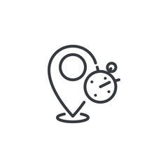 Real-Time Tracking line icon