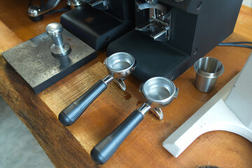 Italian espresso machine in a restaurant, Espresso machine