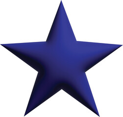 3d blue star