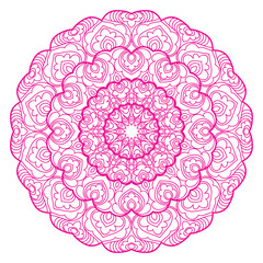 Print Color Mandala Indian and Chinese Floral Vector