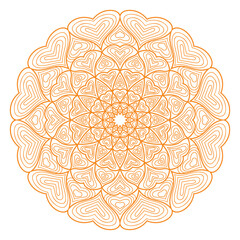 Print Color Mandala Indian and Chinese Floral Vector