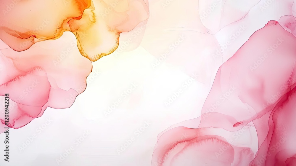 Aufkleber light pink watercolor idea. abstract colorful watercolor background with soft flowing shapes in pink