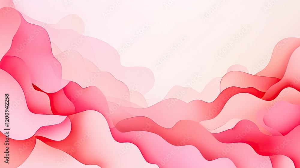 Aufkleber light pink watercolor idea. vibrant pink abstract waves creating a soft and fluid digital background