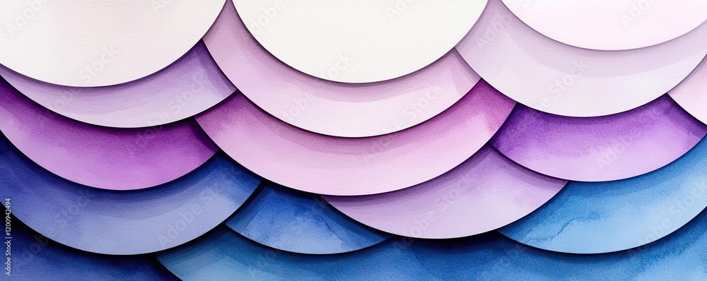 Poster geometric watercolor concept. colorful layered circles create a vibrant and dynamic paper texture fo