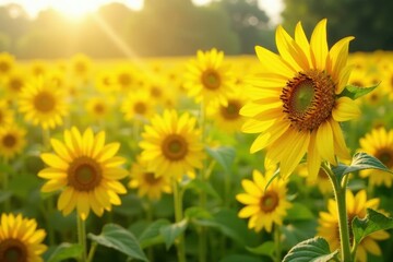Goldenrod yellow, reminiscent of sunflowers in a field, bright yellow, illuminated
