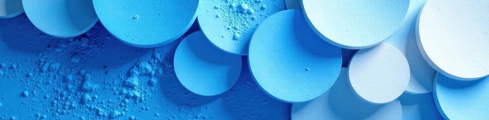 Textured white shapes on blue abstract Modern geometric design, layered effect , modern, background