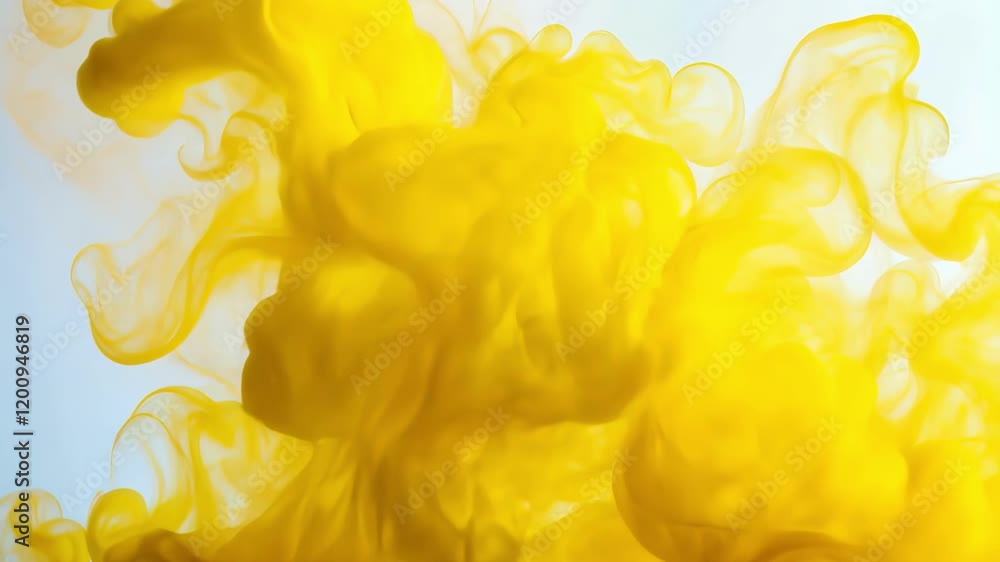 Aufkleber dynamic yellow fluid swirls create vibrant pattern, implying motion and creativity through abstract 