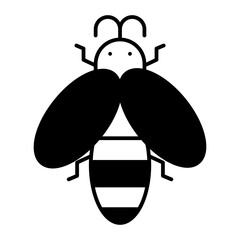 Bee black icon