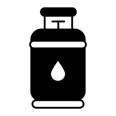 Gas cylinder black icon