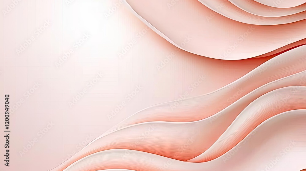 Poster light pink watercolor idea. delicate abstract waves in soft pink tones create a soothing visual expe