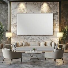 Sharp-lined modern display with blank screen ready for innovative digital content.