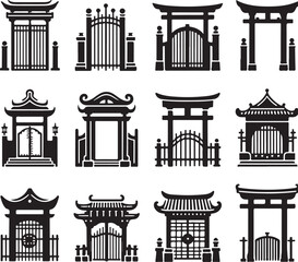 Gate  design Vector and Illustrations