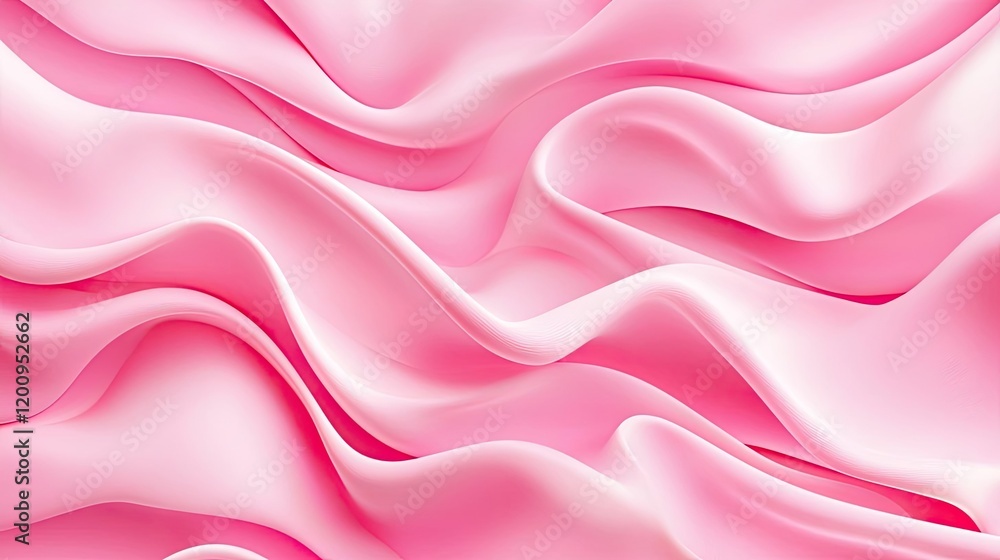 Poster light pink watercolor idea. soft pink satin fabric waves create a luxurious and elegant visual textu