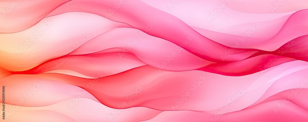 Aufkleber light pink watercolor idea. abstract pink and orange wavy background design for creative projects an