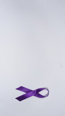 Purple ribbon for awareness of Alzheimer's disease, domestic violence, epilepsy, lupus, and...