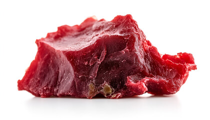 Obraz premium Piece of raw beef meat isolated on white
